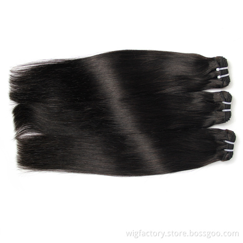 silky straight double drawn raw temple indian hair , 100% cuticle aligned raw virgin hair, double drawn hair weave distributors